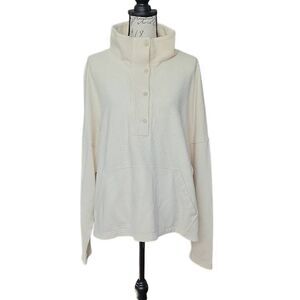 REI Cooperative Women's Size XL Cream Hemp Wallace Lake Pullover Sweatshirt